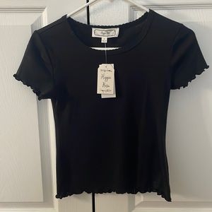 black babydoll tee